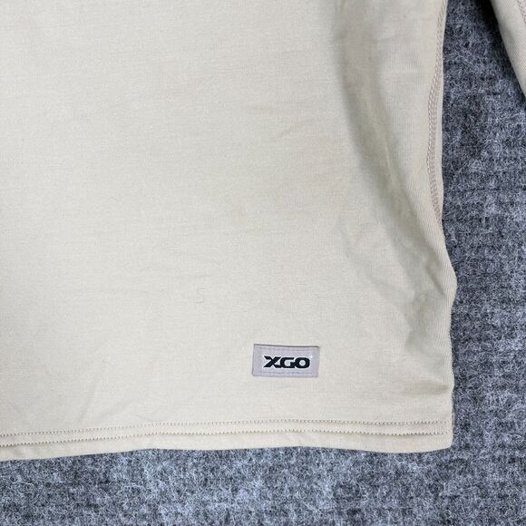 XGO Shirt Medium Mens Tan Crew-Neck Made USA Base‎ layer Acclimate Dry Outdoor - Picture 5 of 11
